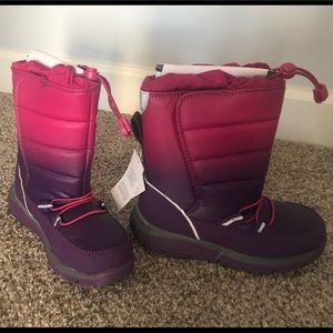 NWT Lands End Snow Boots Kids Size 12